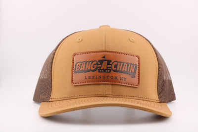 Bang-A-Chain Leather Patch Hats
