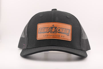 Bang-A-Chain Leather Patch Hats - 0