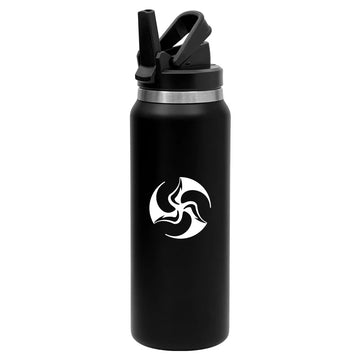 32oz Stainless Steel Water Bottle w/ Straw - 0
