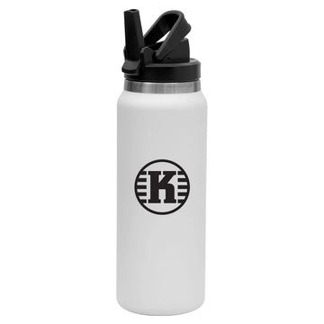 32oz Stainless Steel Water Bottle w/ Straw